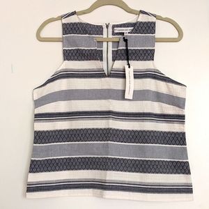 Cupcakes & Cashmere Kava Jacquard cotton tank